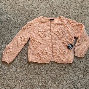 Heart Pom cardigan